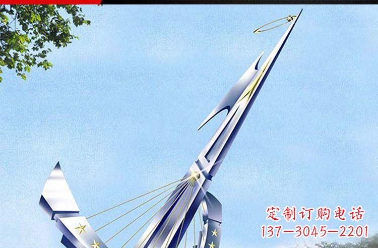 威海古典高雅不锈钢帆船雕塑