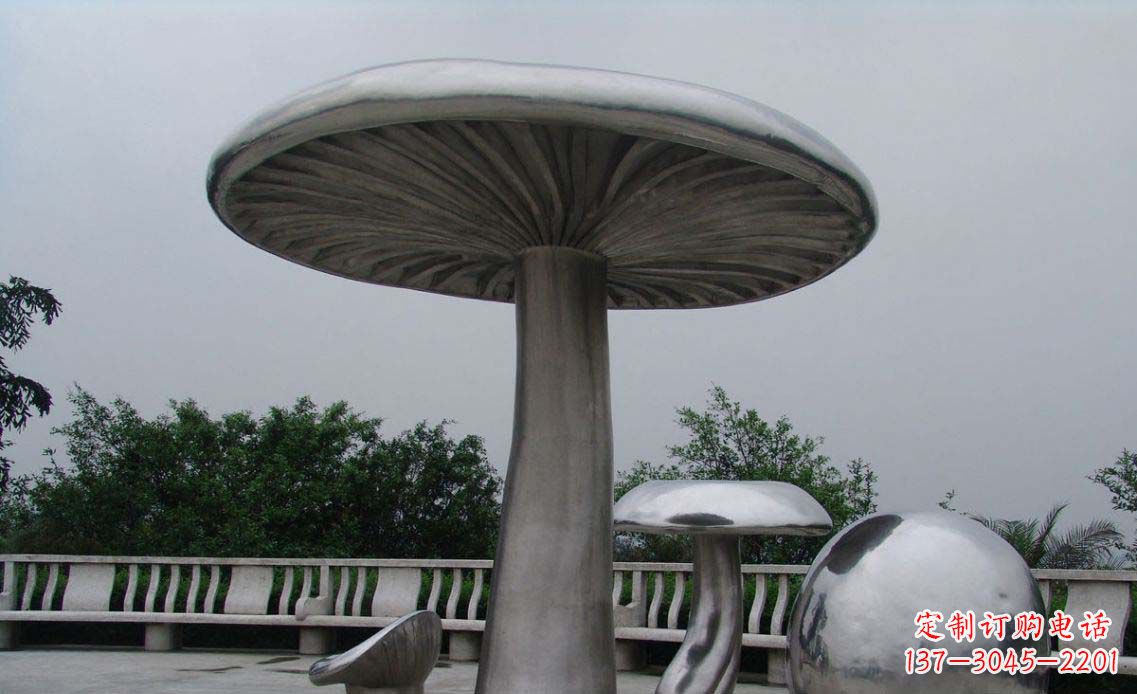 威海特色不锈钢凉亭雕塑