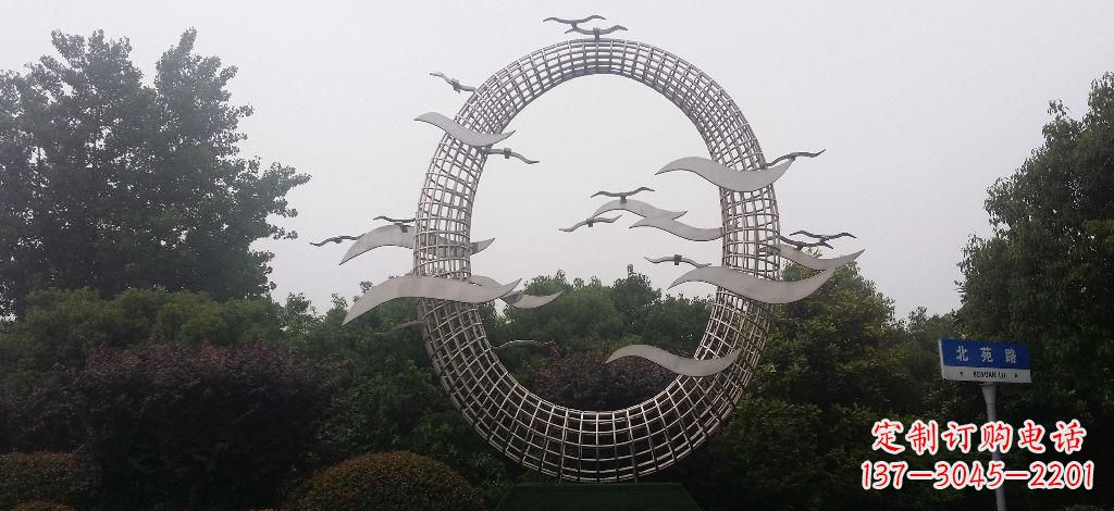 威海优雅风采,质感之美,赏心悦目的不锈钢海鸥雕塑