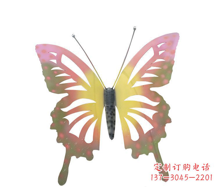 威海梦幻缤纷不锈钢蝴蝶摆件雕塑