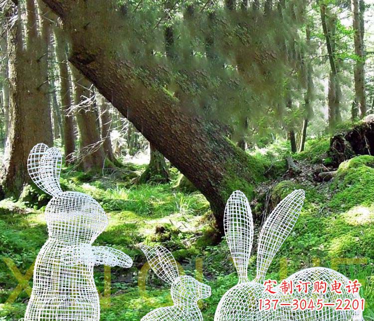 威海精美兔子雕塑,点缀你的公园