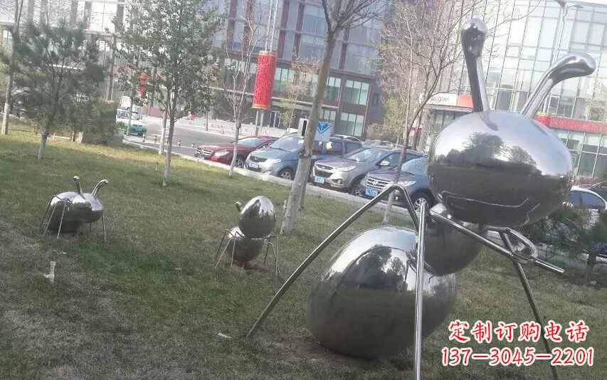 威海中领雕塑—不锈钢蚂蚁雕塑