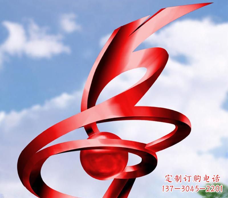 威海公园装饰不锈钢指环雕塑