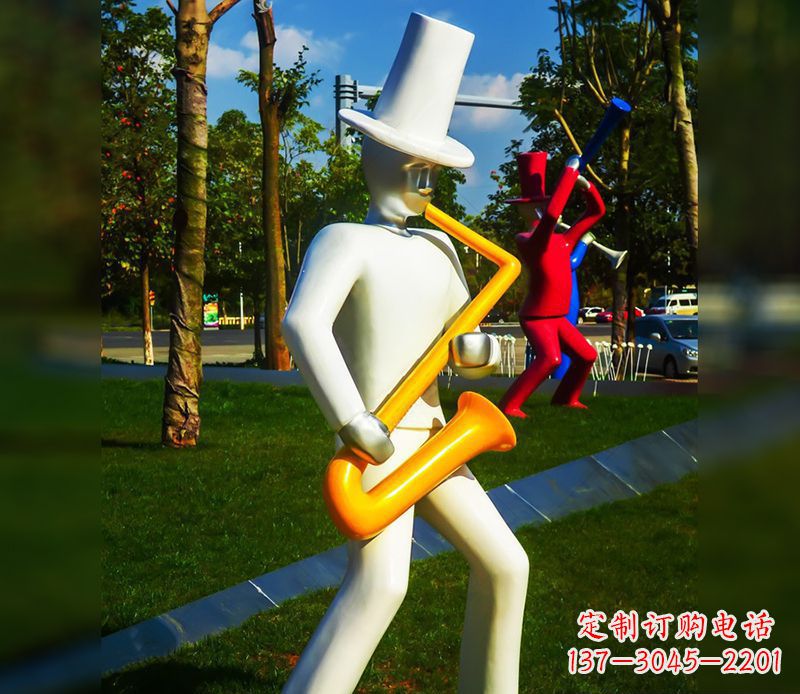 威海精美的萨克斯不锈钢雕塑