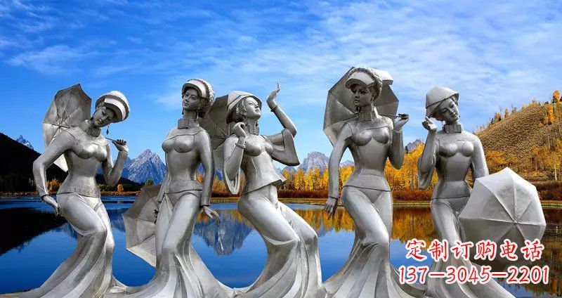 威海现代少女雕塑