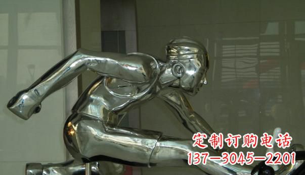 威海不锈钢运动员雕塑
