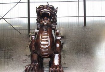 威海来自古老文化的獬豸铜雕