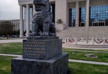 威海法院神兽獬豸雕塑--正大光明庇护激励雕塑