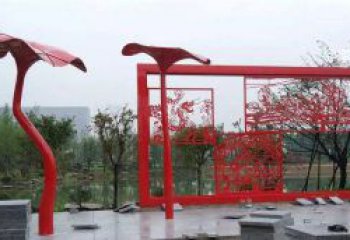 威海不锈钢龙凤雕塑