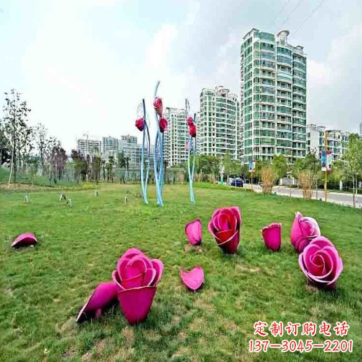 威海中领雕塑不锈钢玫瑰雕塑