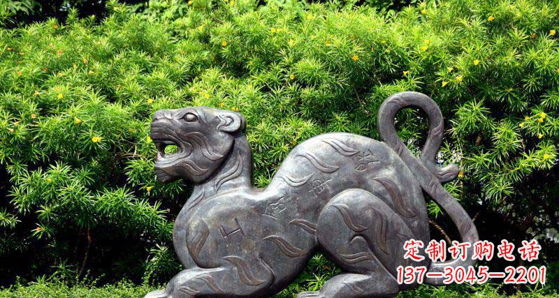 威海华丽雕塑,大型老虎铜雕