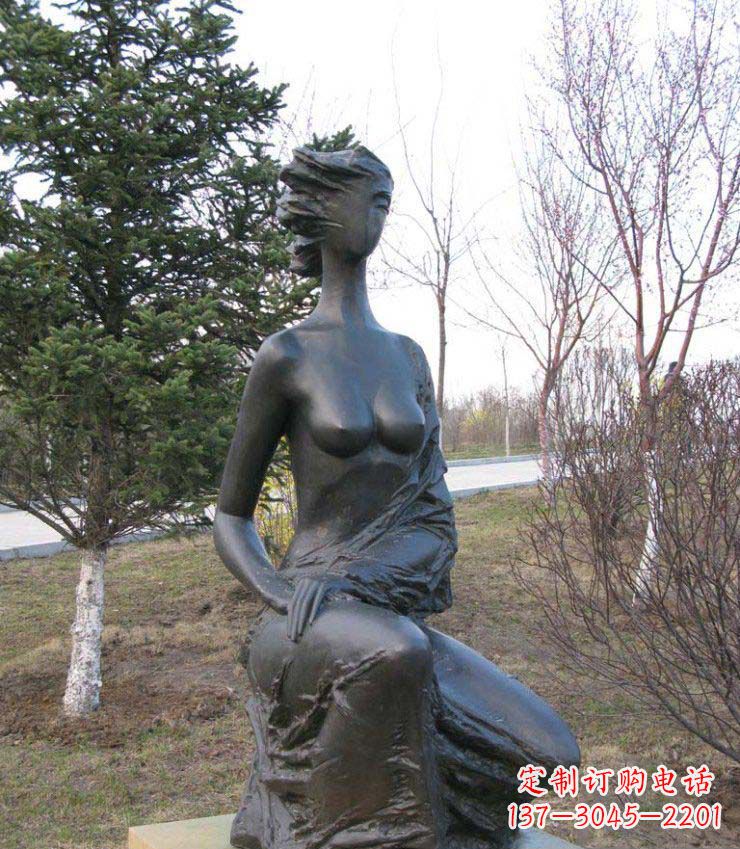 威海庄重美丽的女人铜雕塑