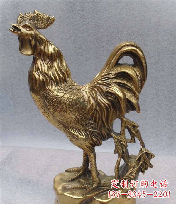 威海经典公鸡铜雕