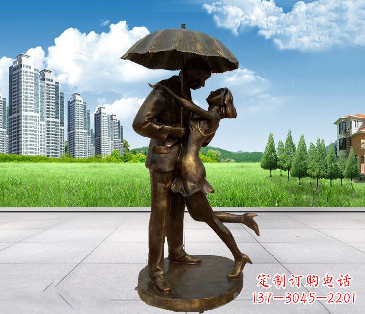 威海情侣铜雕,浪漫定制