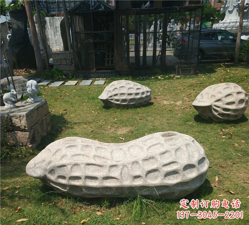 威海精美大理石花生雕塑