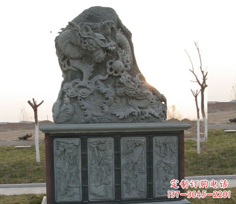 威海精美的大理石龙雕塑