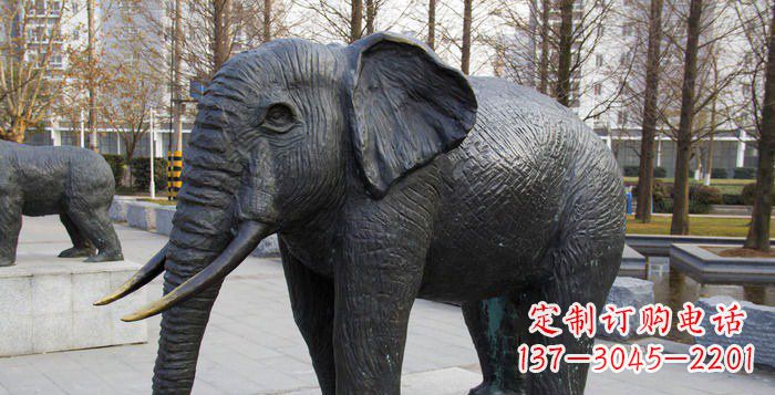 威海公园大象动物雕塑