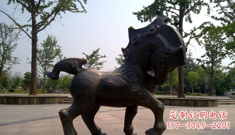 威海中领雕塑灵动小马铜雕
