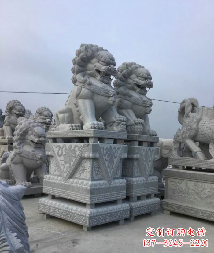威海大理石狮子石雕