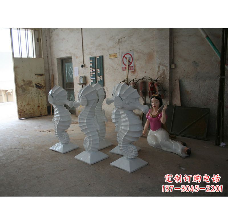 威海精美海马石动物雕塑