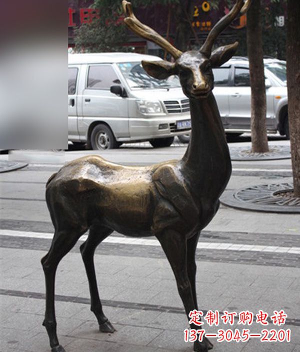 威海高品质鹿铜雕塑,给室内外环境带来新气象