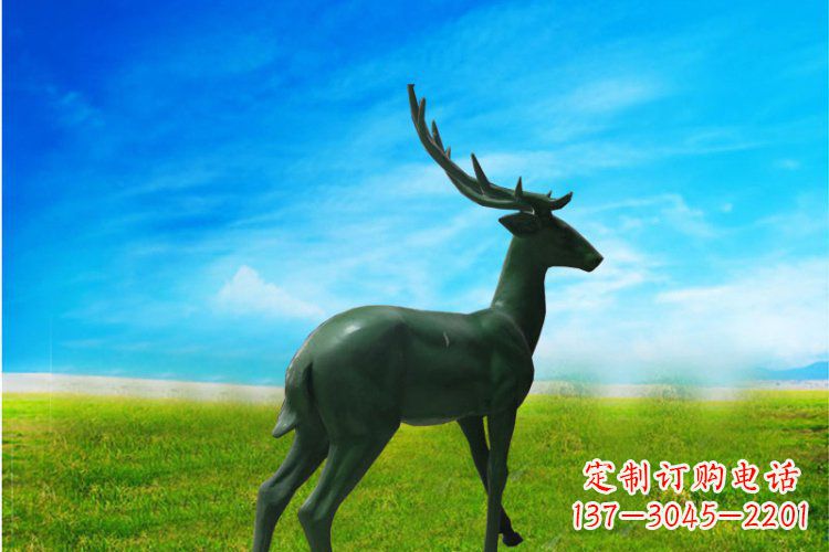 威海中领雕塑 | 公园动物梅花鹿铜雕