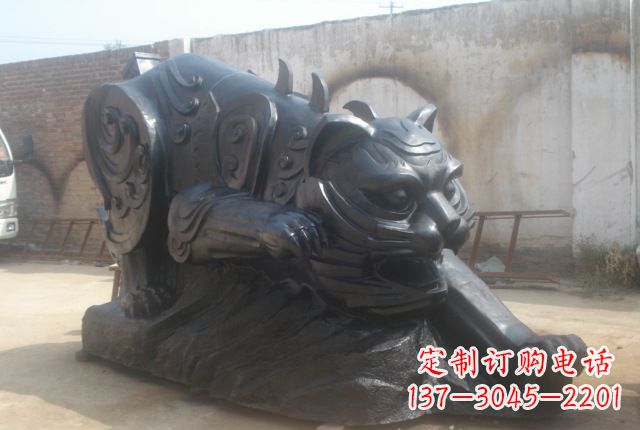 威海公园动物铜雕老虎