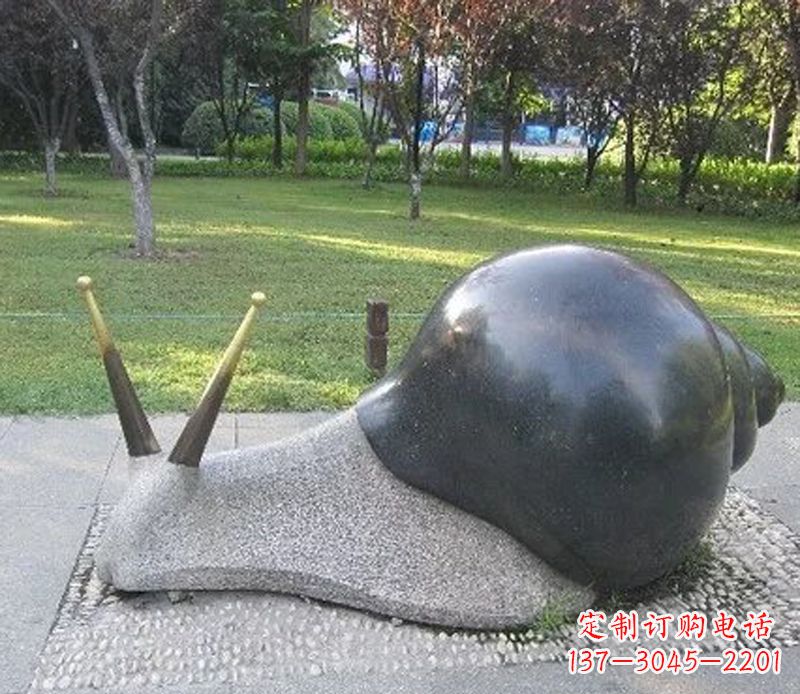 威海公园动物蜗牛景观石雕