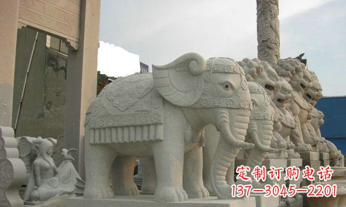 威海产品名称优雅雕塑大象招财雕塑