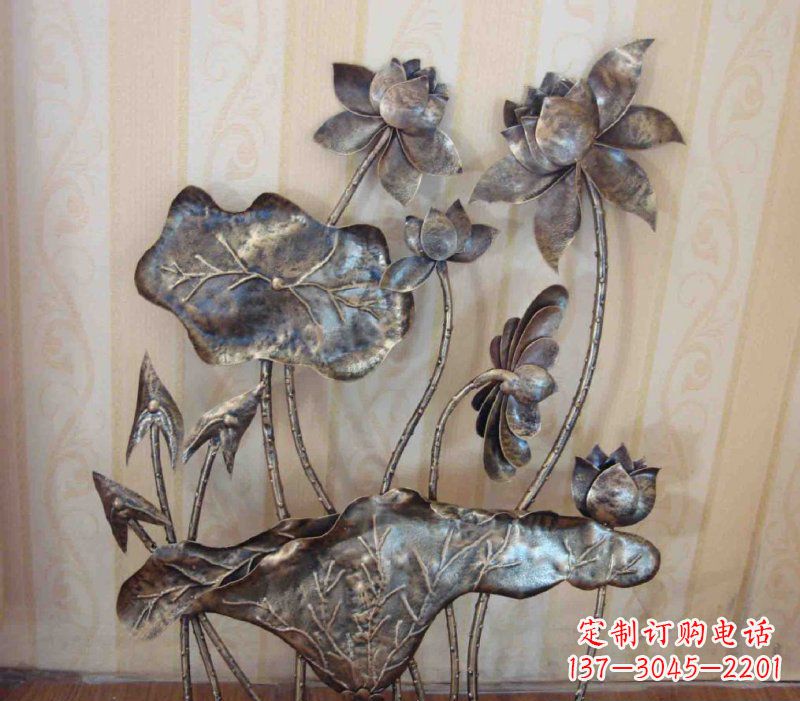威海中领雕塑精美莲花锻铜雕塑景观