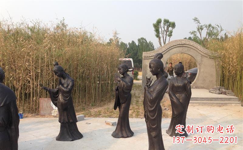 威海古典雅致女人铜雕