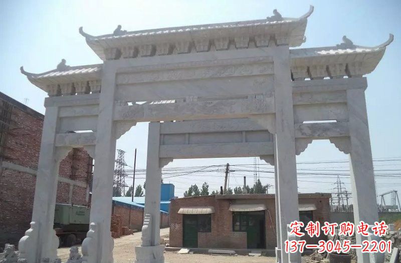 威海牌坊石雕 – 三门牌坊石雕,极具风格的艺术品