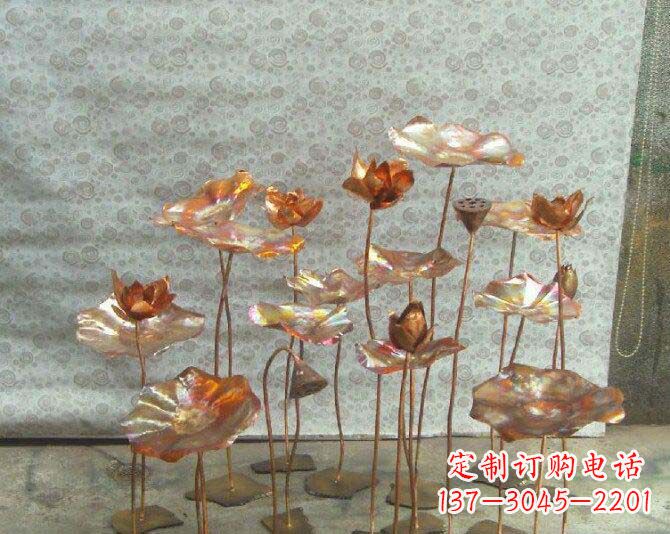 威海荷花风情铜雕