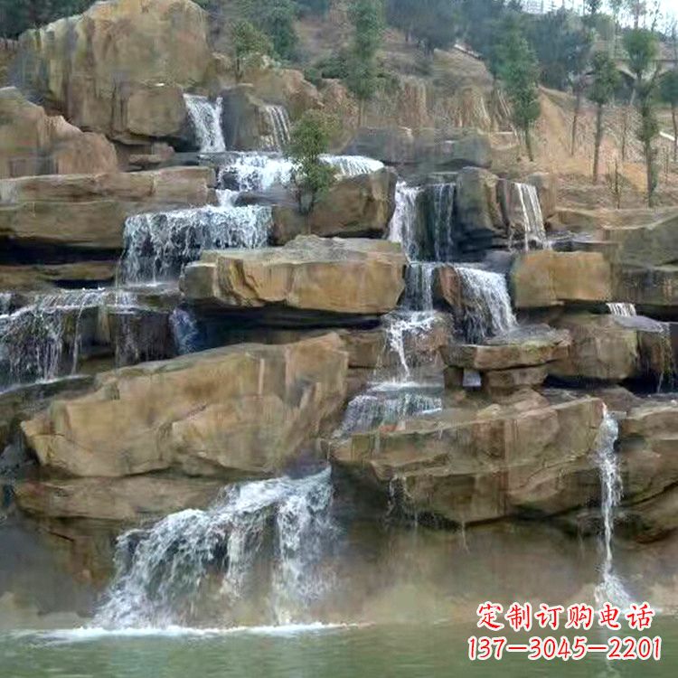 威海中领雕塑公园假山流水景观雕塑
