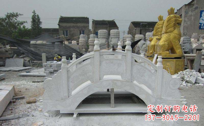 威海精美的大理石拱桥雕塑
