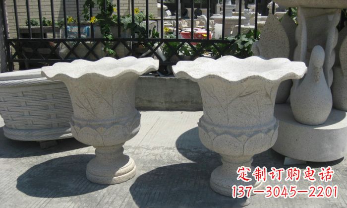威海大理石花盆雕塑