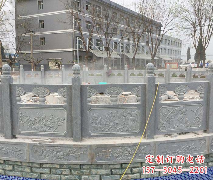 威海公园景观大理石栏板雕塑