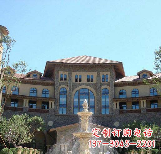 威海定制欧式古典喷泉大理石雕塑