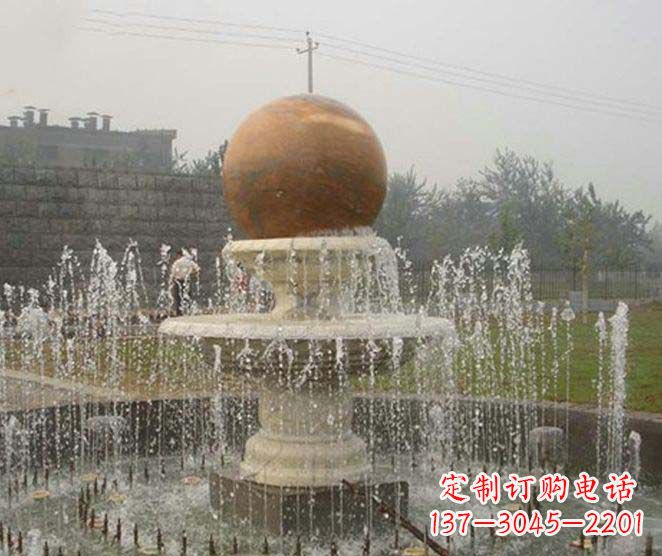 威海公园景观风水球喷泉石雕
