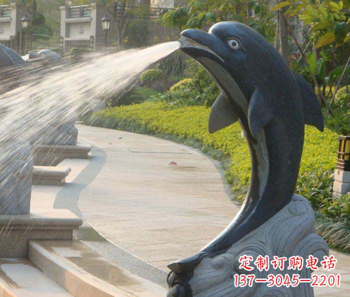 威海现代公园景观海豚雕塑