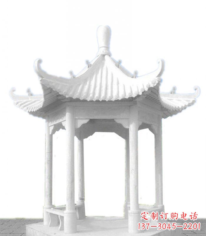 威海汉白玉石凉亭雕塑