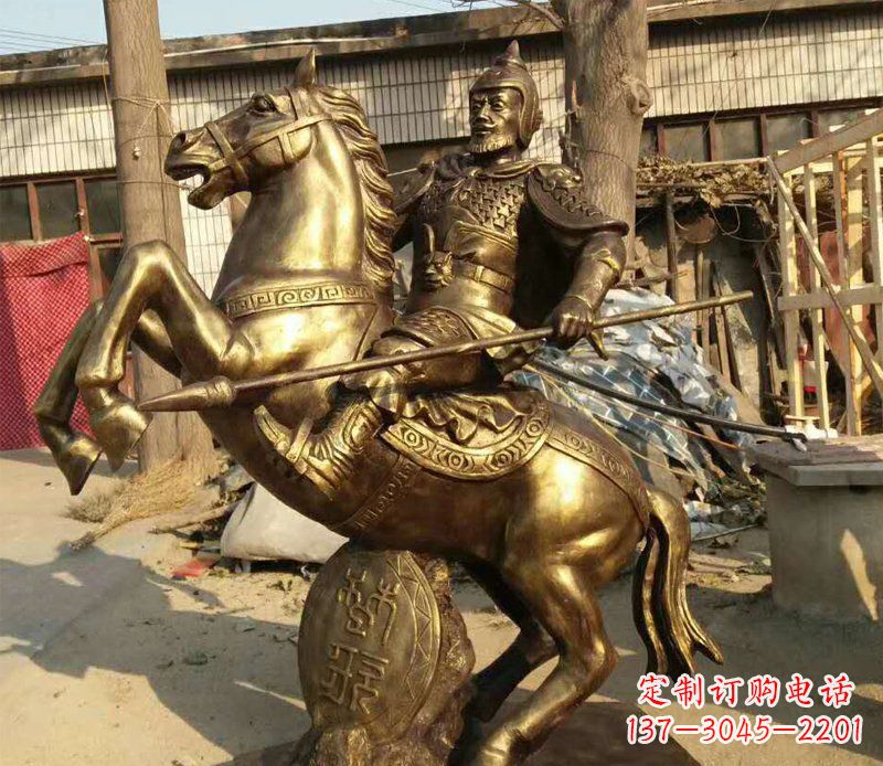 威海高雅精美的骑马铜雕