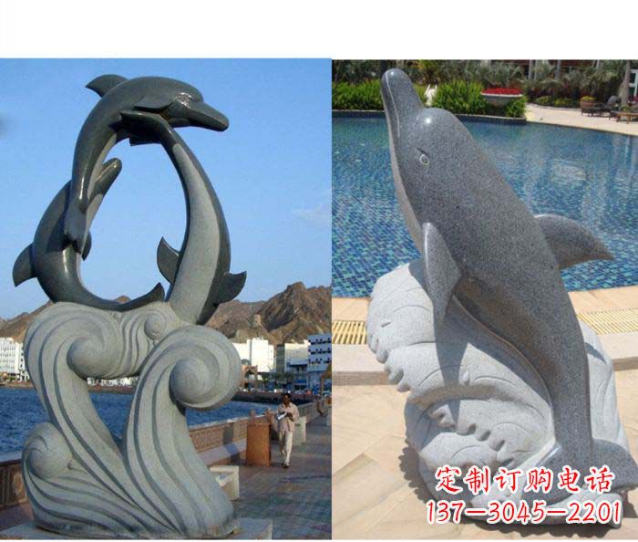 威海艺术精细 海豚雕塑