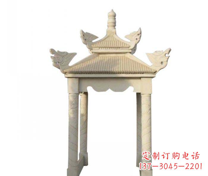 威海高品质园林石雕凉亭