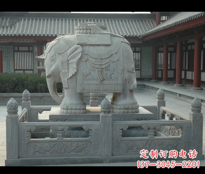 威海用大象雕塑彰显田园风情