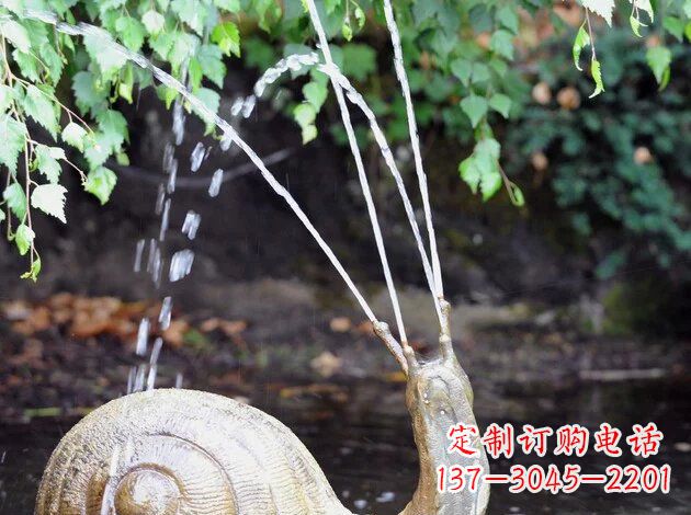威海中领雕塑精美的蜗牛铜雕塑