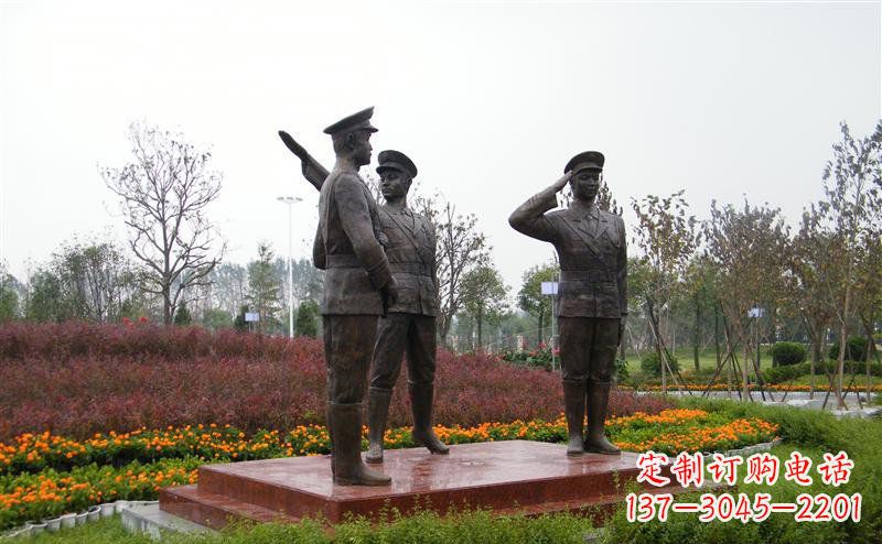 威海金属警察雕塑——荣耀守护社会治安!