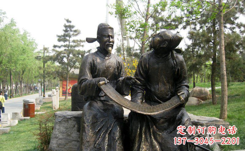 威海传承经典,定制古典唐代人物小品铜雕