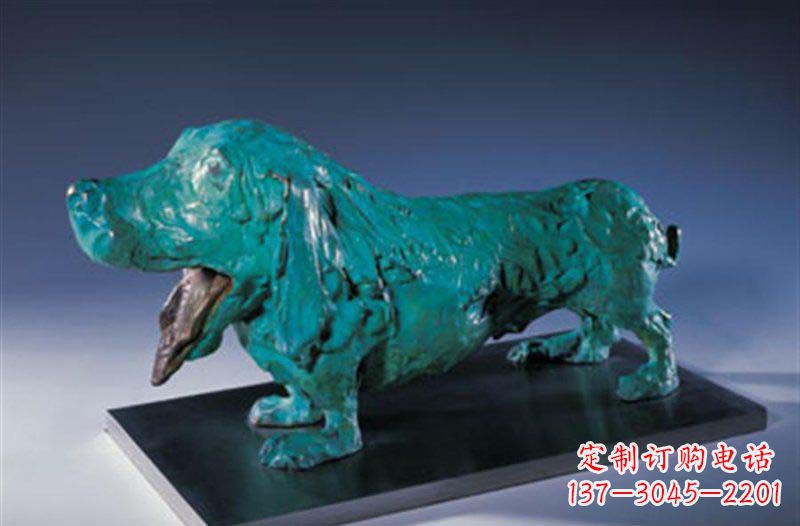 威海柯基狗铜雕艺术品
