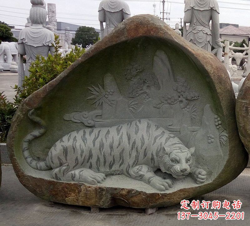 威海公园老虎石雕